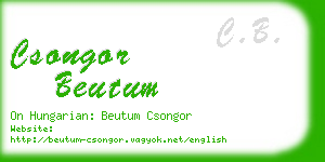 csongor beutum business card